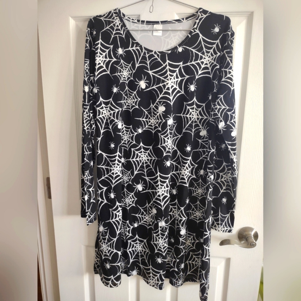 Halloween Spider Web Dress Size L